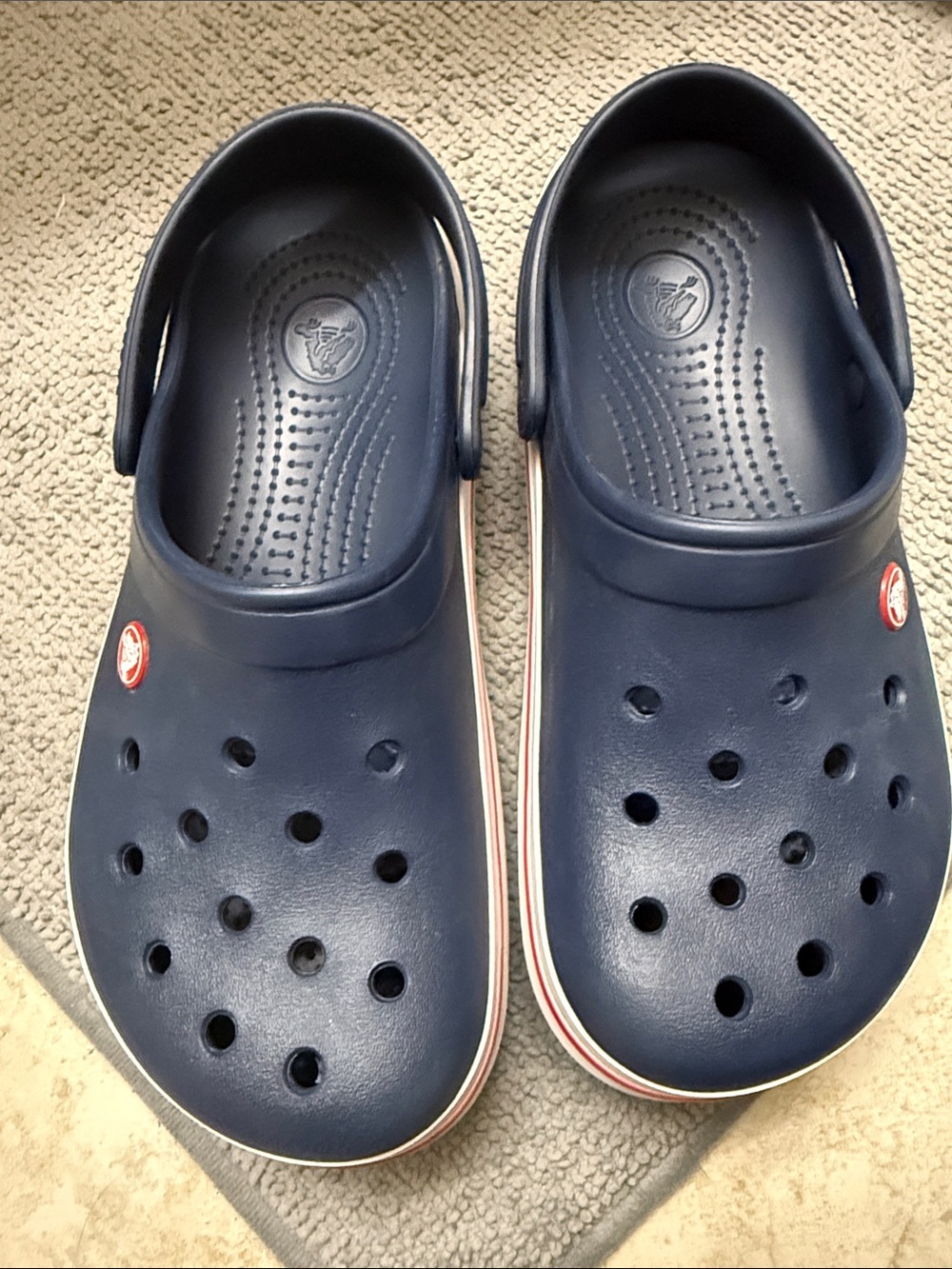 Unisex Crocs-Style Kids Navy Clog Shoes J6